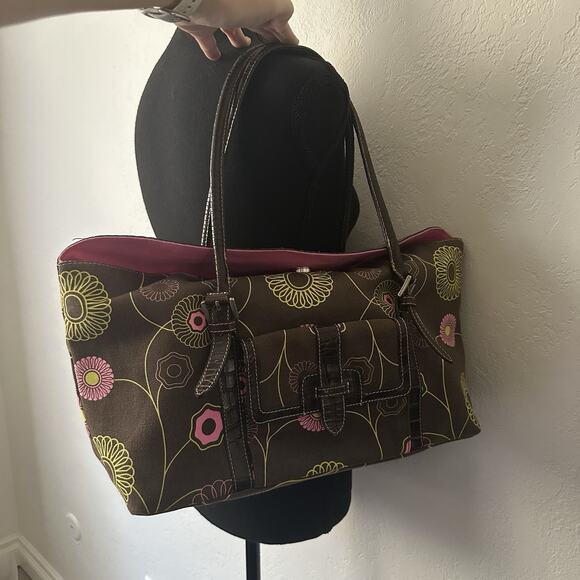 Vintage Billy Bag 70s Flower Power Canvas Shoulder Bag - Picture 12 of 12